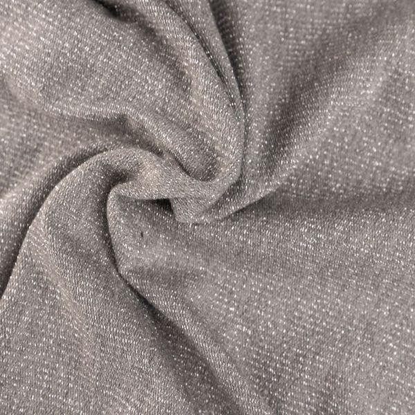 MELANGE GRAU / Silber - Sommersweat mit Lurexfaden