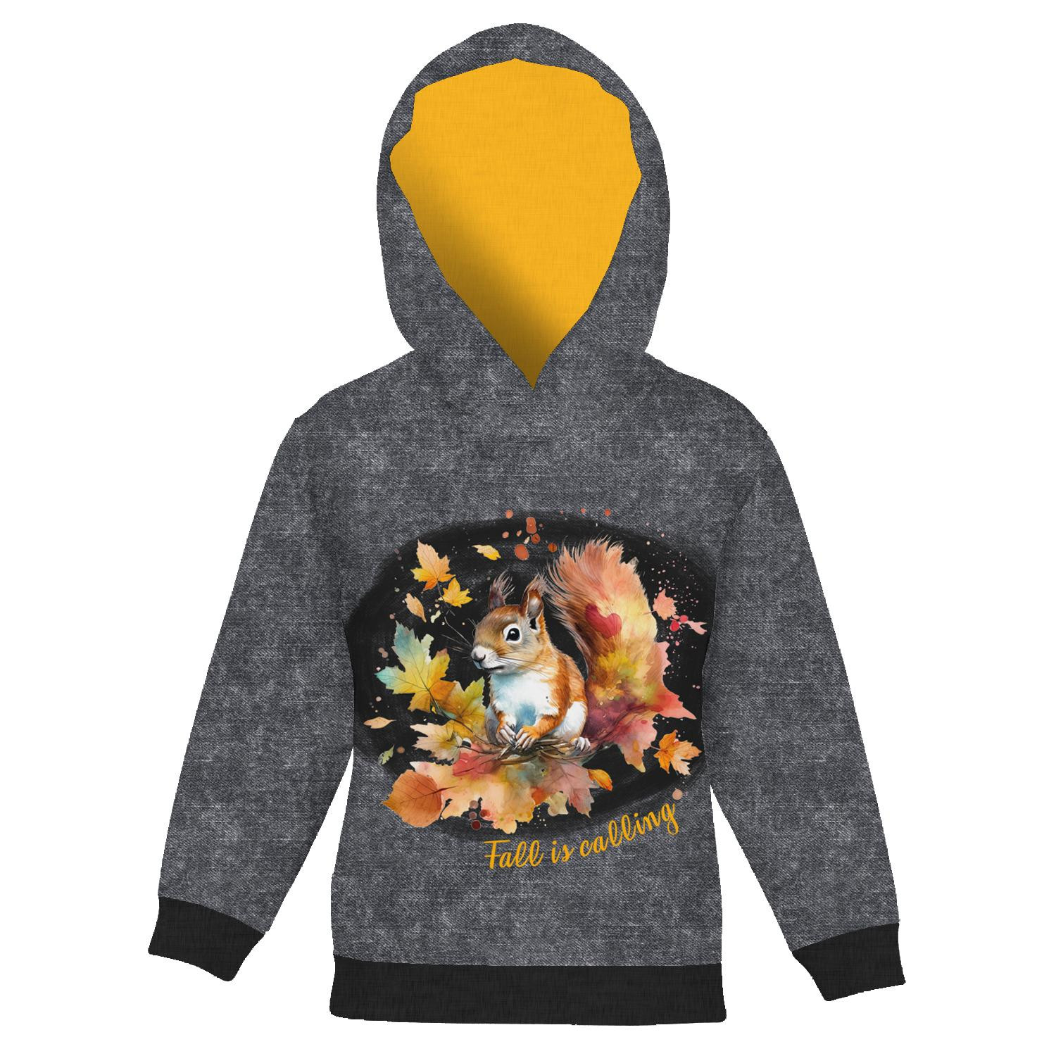 KINDER HOODIE (ALEX) - WATERCOLOR SQUIRREL - Nähset