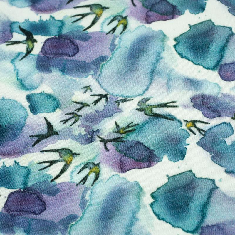 AQUARELL SCHWALBEN - Dicker Sommersweat 