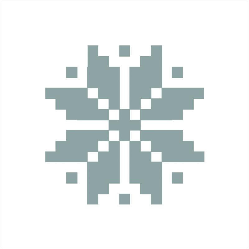 KISSENPANEL -  ALPIN BLUME / grau 