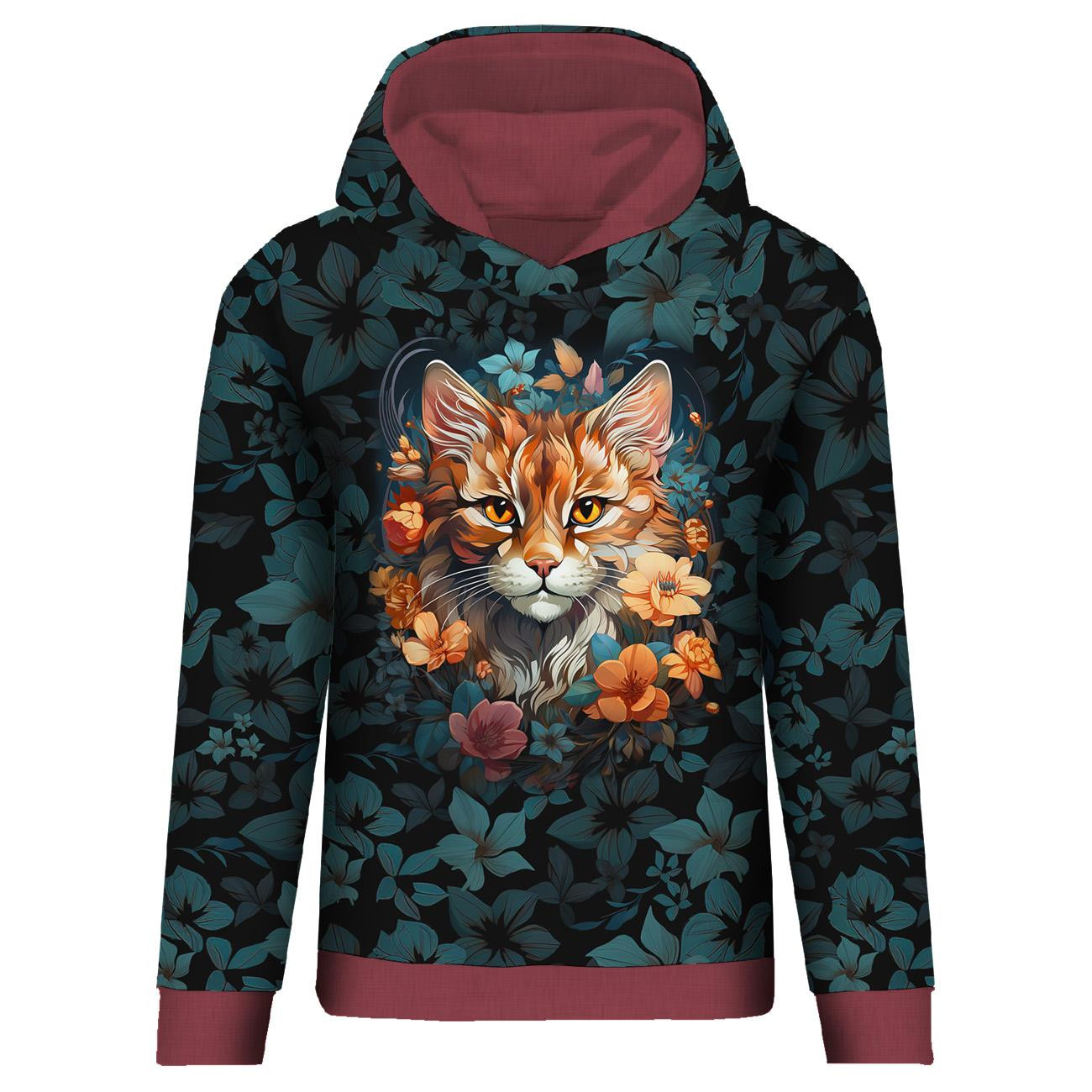 CLASSIC DAMEN HOODIE (POLA) - Animals mandala wz.12 - Nähset
