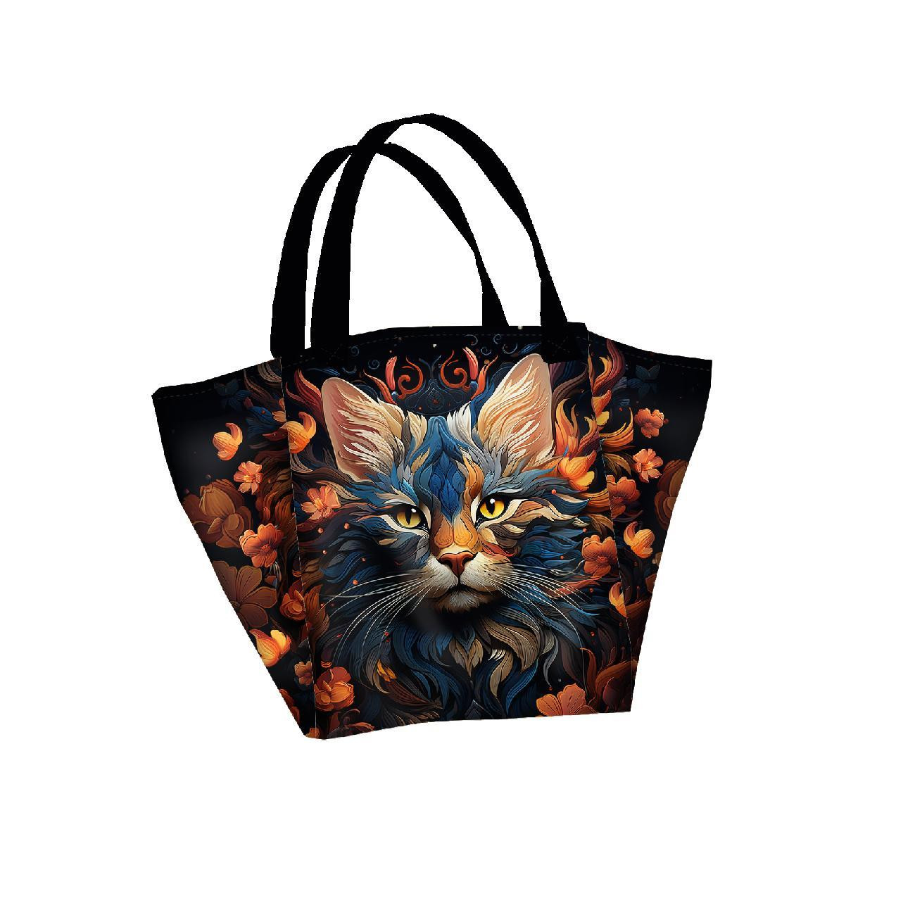 ANIMALS MANDALA wz.3 (CAT) - Paneel (75cm x 80cm) leichte Maschenware angeraut