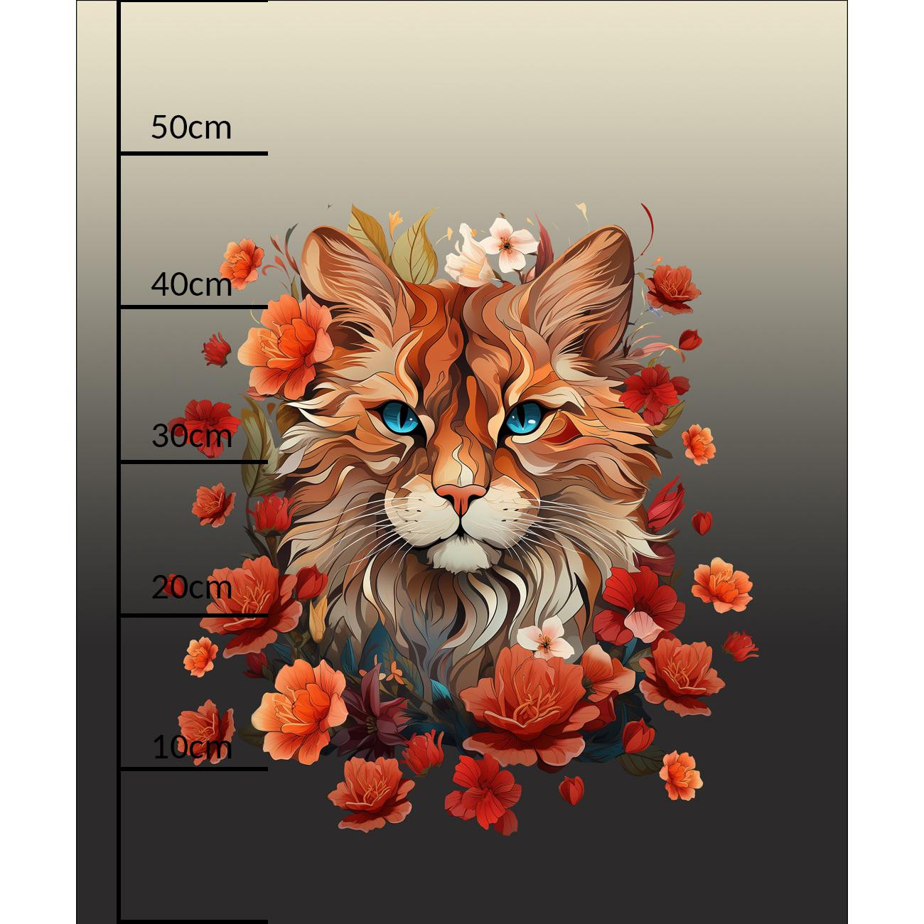 ANIMALS MANDALA wz.5 - panel (60cm x 50cm) SINGLE JERSEY 