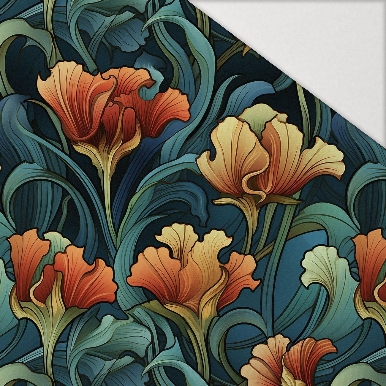 AUTUMN FLOWERS WZ.14 - Hydrophober angerauter Wintersweat