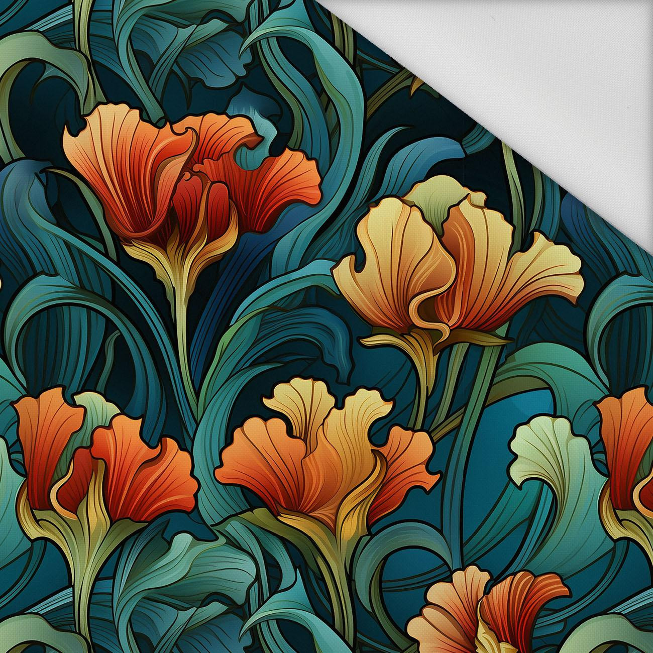 AUTUMN FLOWERS WZ.14 - Wasserabweisende Webware