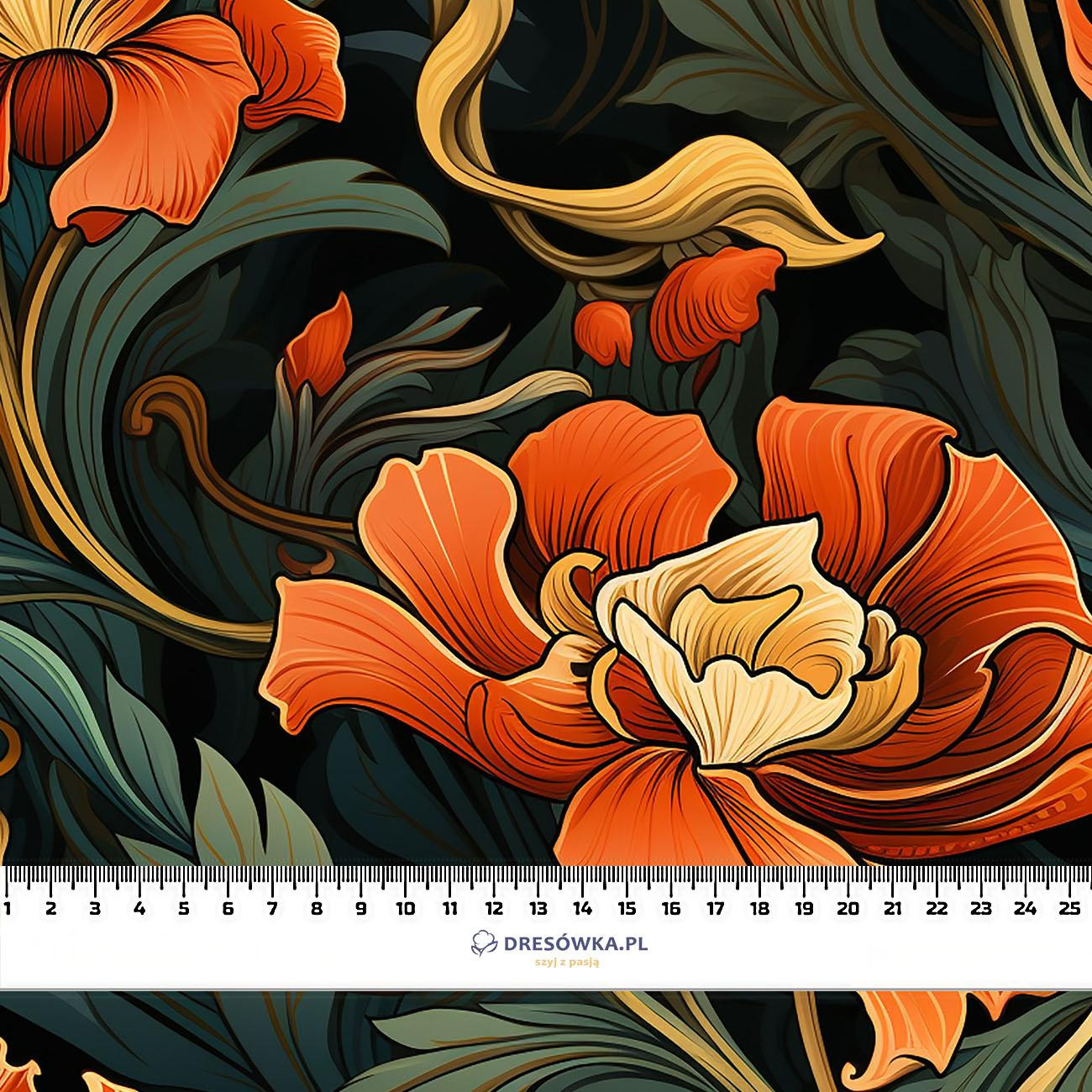 AUTUMN FLOWERS WZ.16 - Wasserabweisende Webware