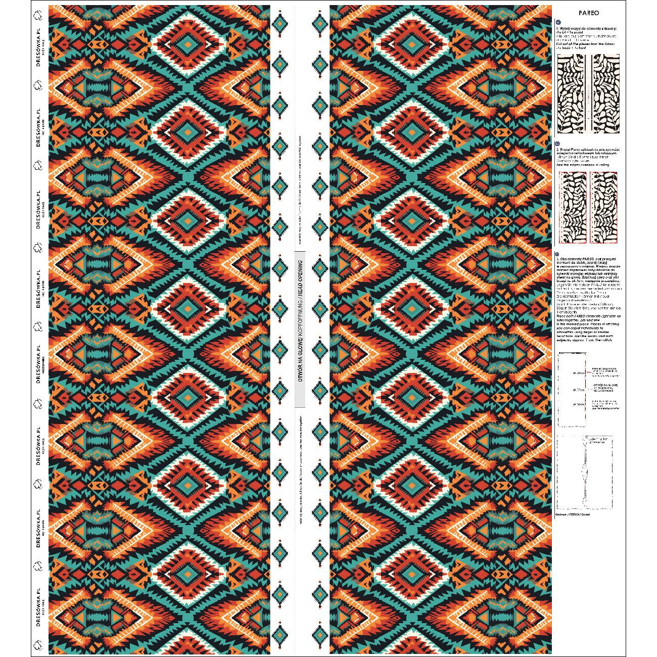 PAREO - AZTEC WESTERN  M. 2 - Nähset 