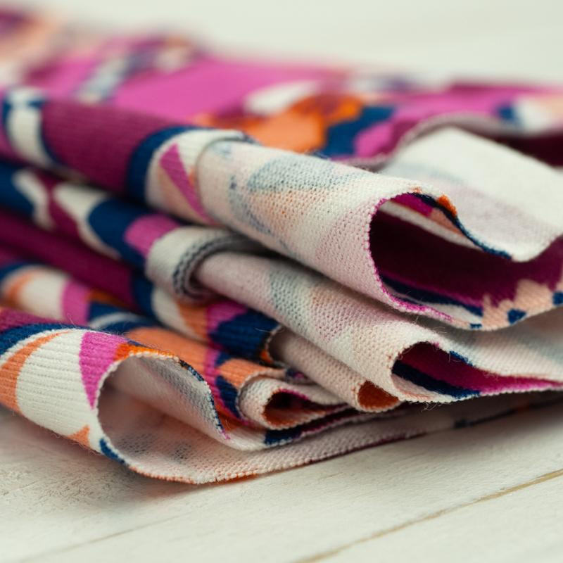 AZTEC MIX / Rosa - Viskose-Jersey mit Elastan