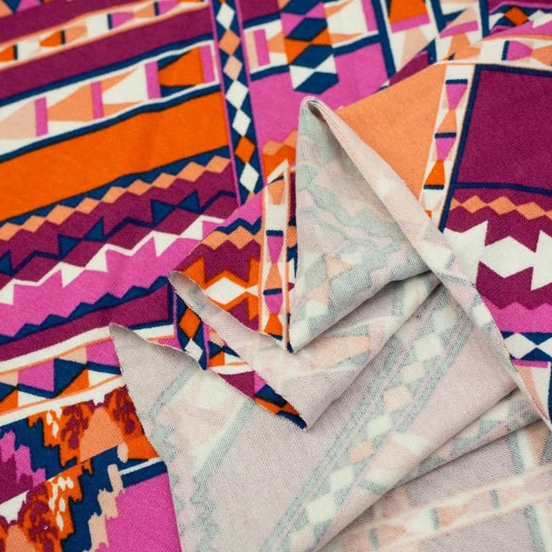 AZTEC MIX / Rosa - Viskose-Jersey mit Elastan