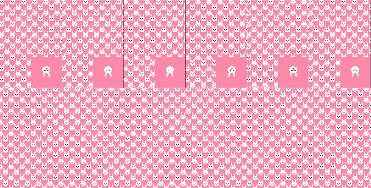 SERVIETTEN UND TISCHLÄUFER - HÄSCHEN / rosa - Nähset