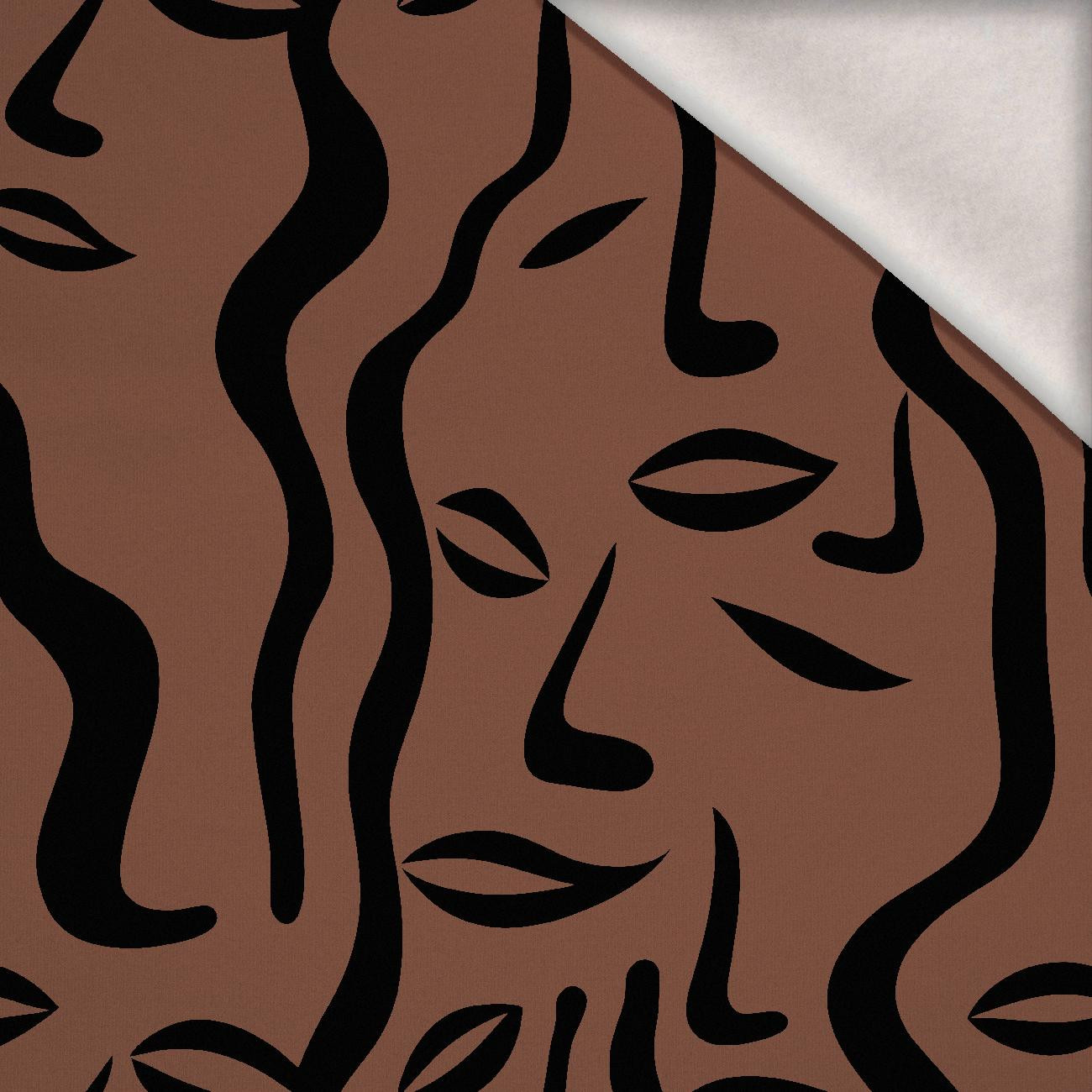 BOHO / Mocha Mousse  - Wintersweat angeraut mit Elastan ITY