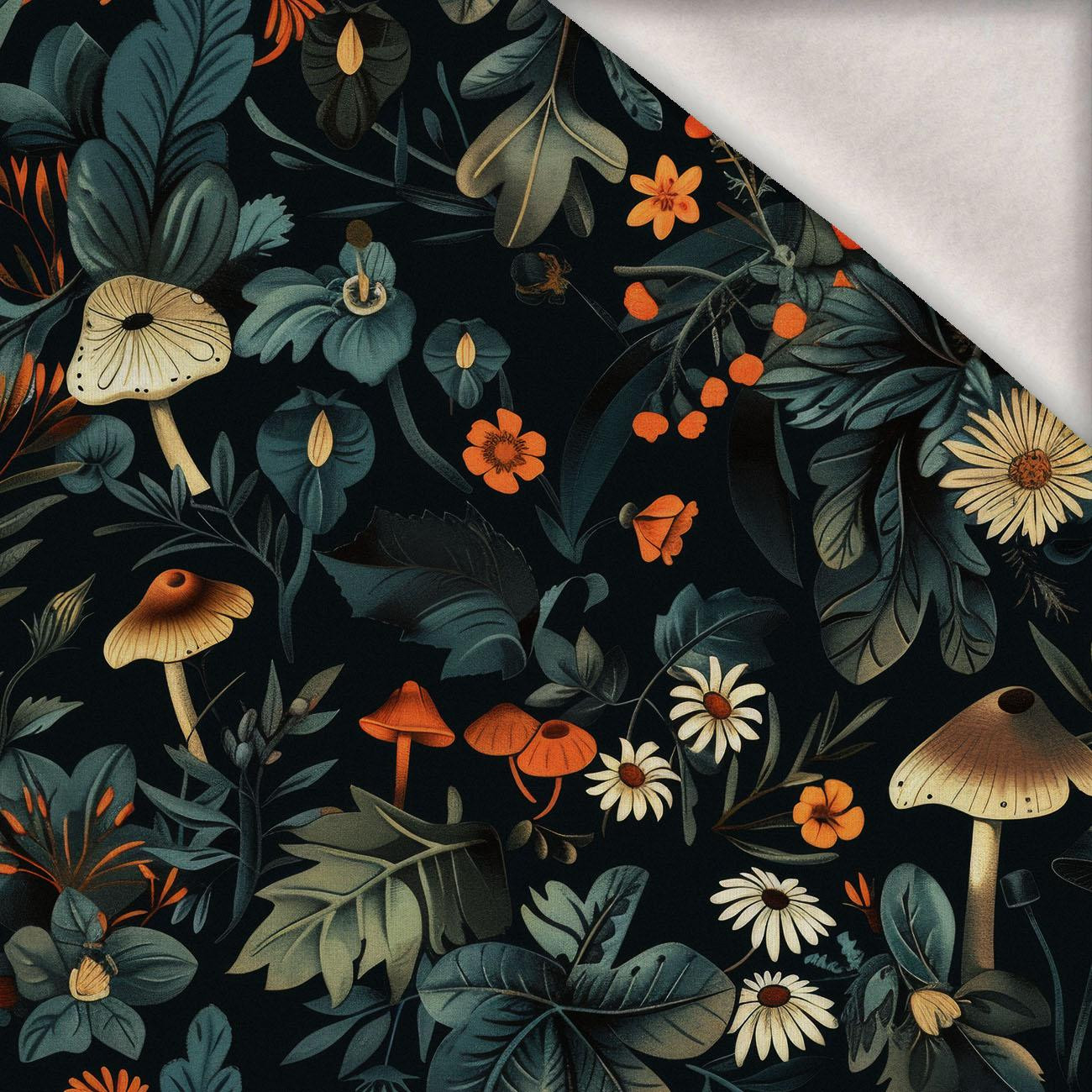 BOTANICAL FOREST WZ. 7 - Wintersweat angeraut mit Elastan ITY