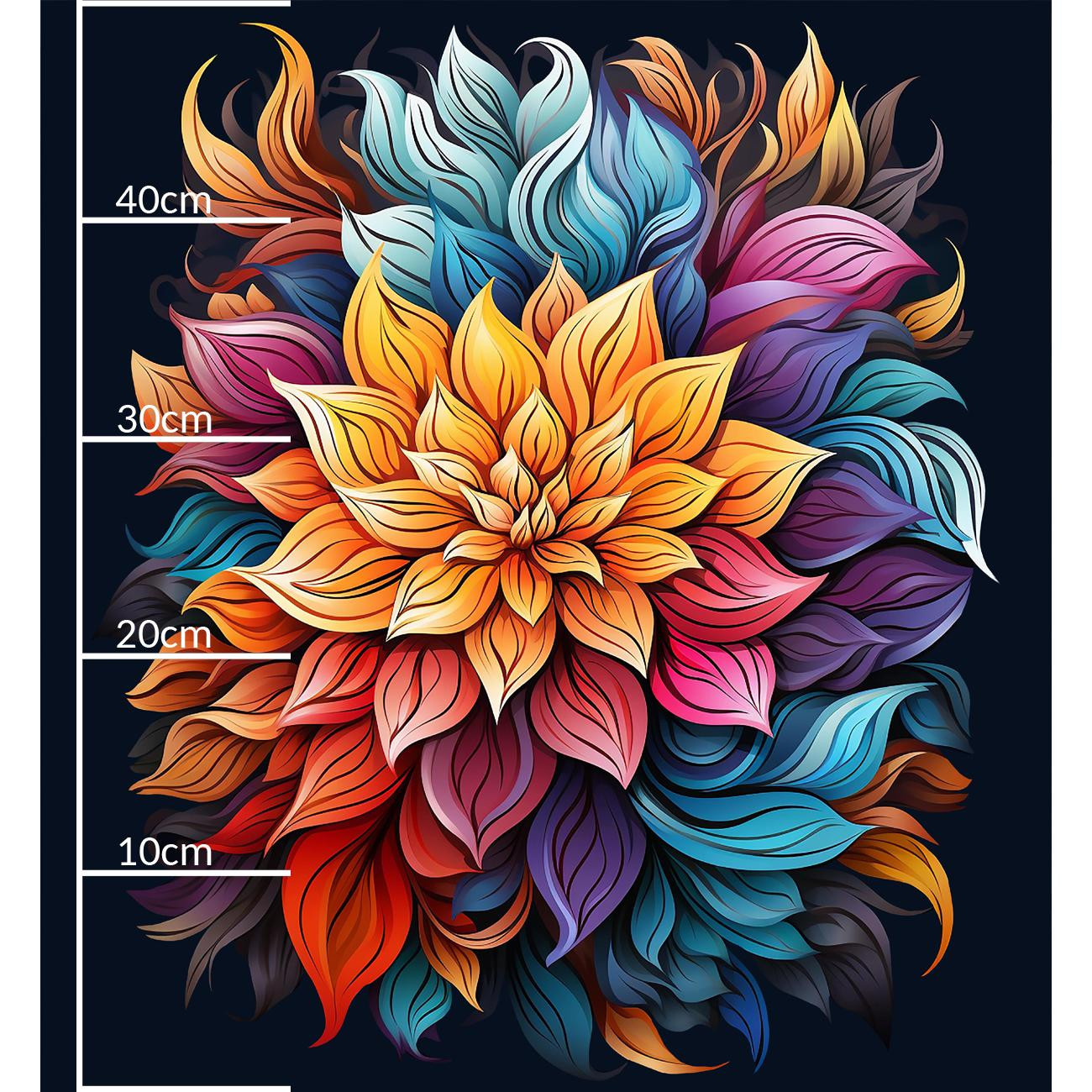 BOUQUET OF FLOWERS WZ.6 (46 cm x 50 cm) - dickes geprägtes Kunstleder