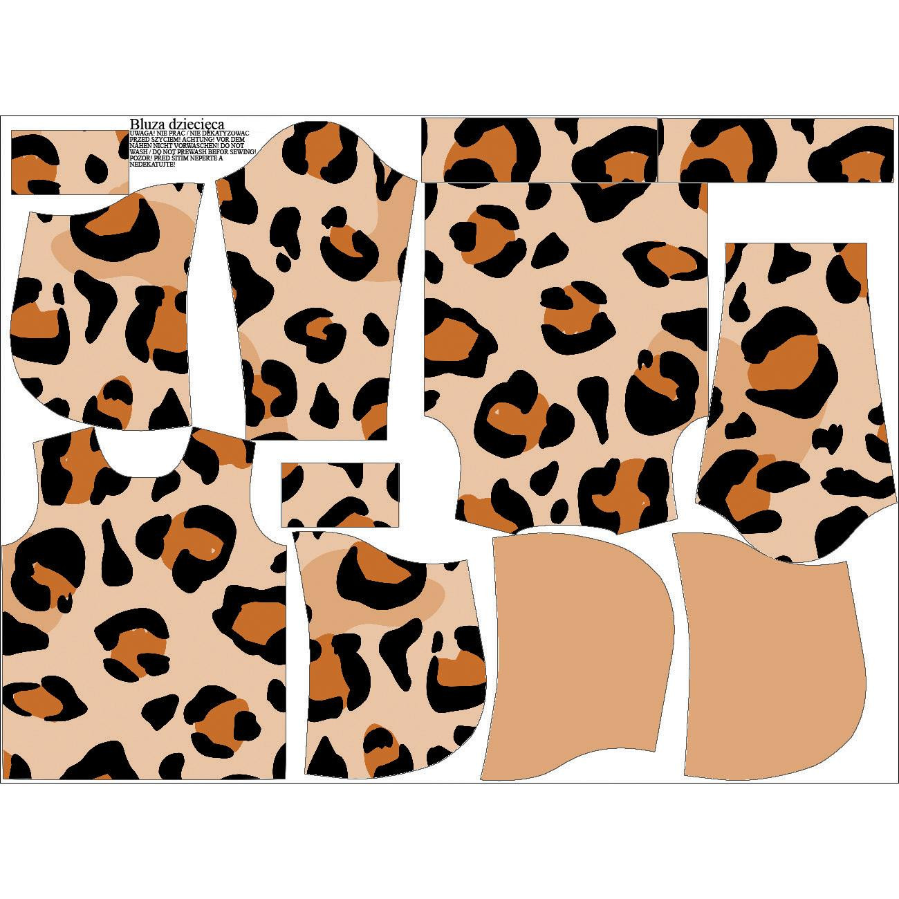 KINDER HOODIE (ALEX) - LEOPARD / SPRENKEL - Nähset