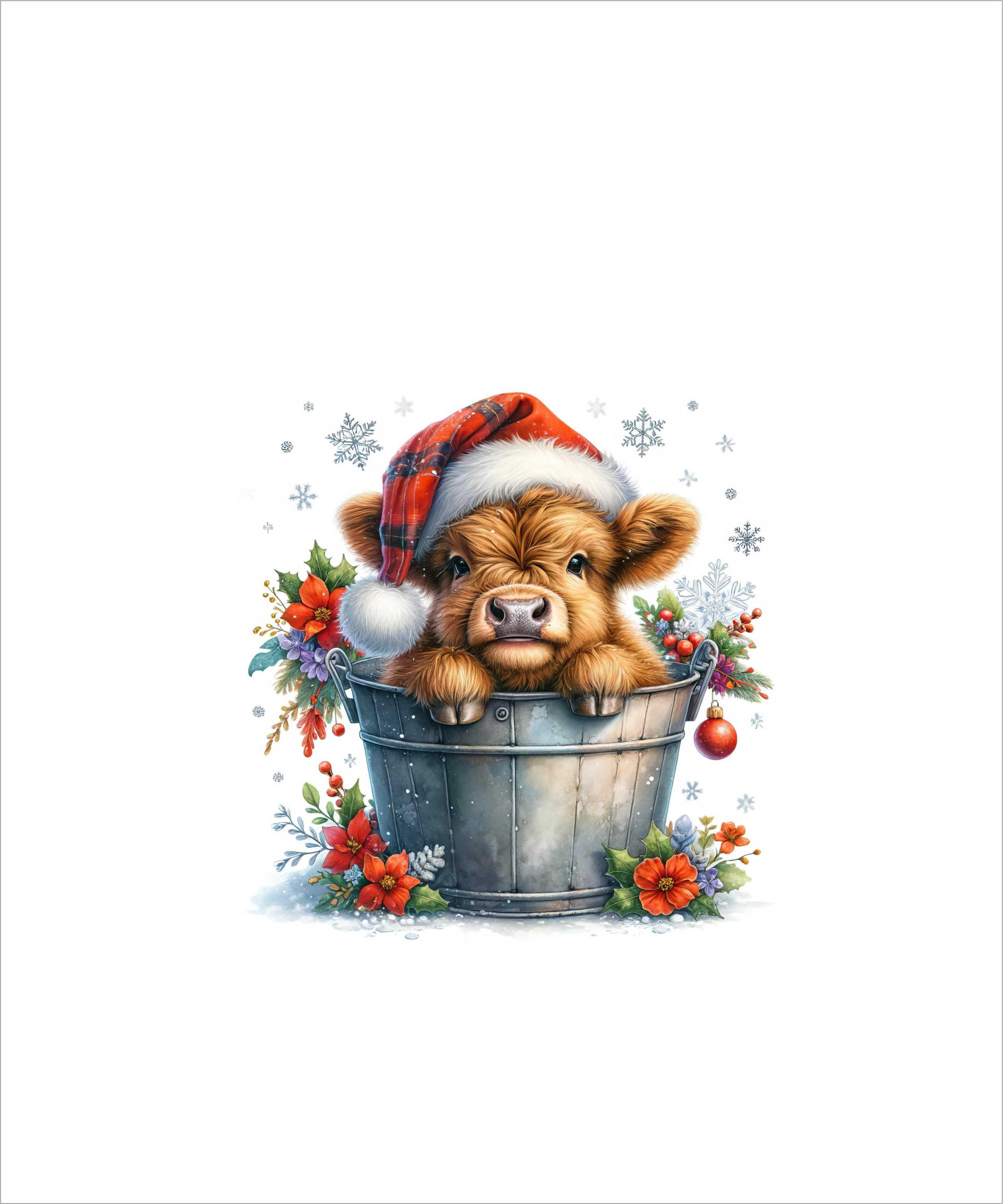 Christmas animal wz. 2 - panel (60cm x 50cm) Wintersweat angeraut mit Elastan ITY