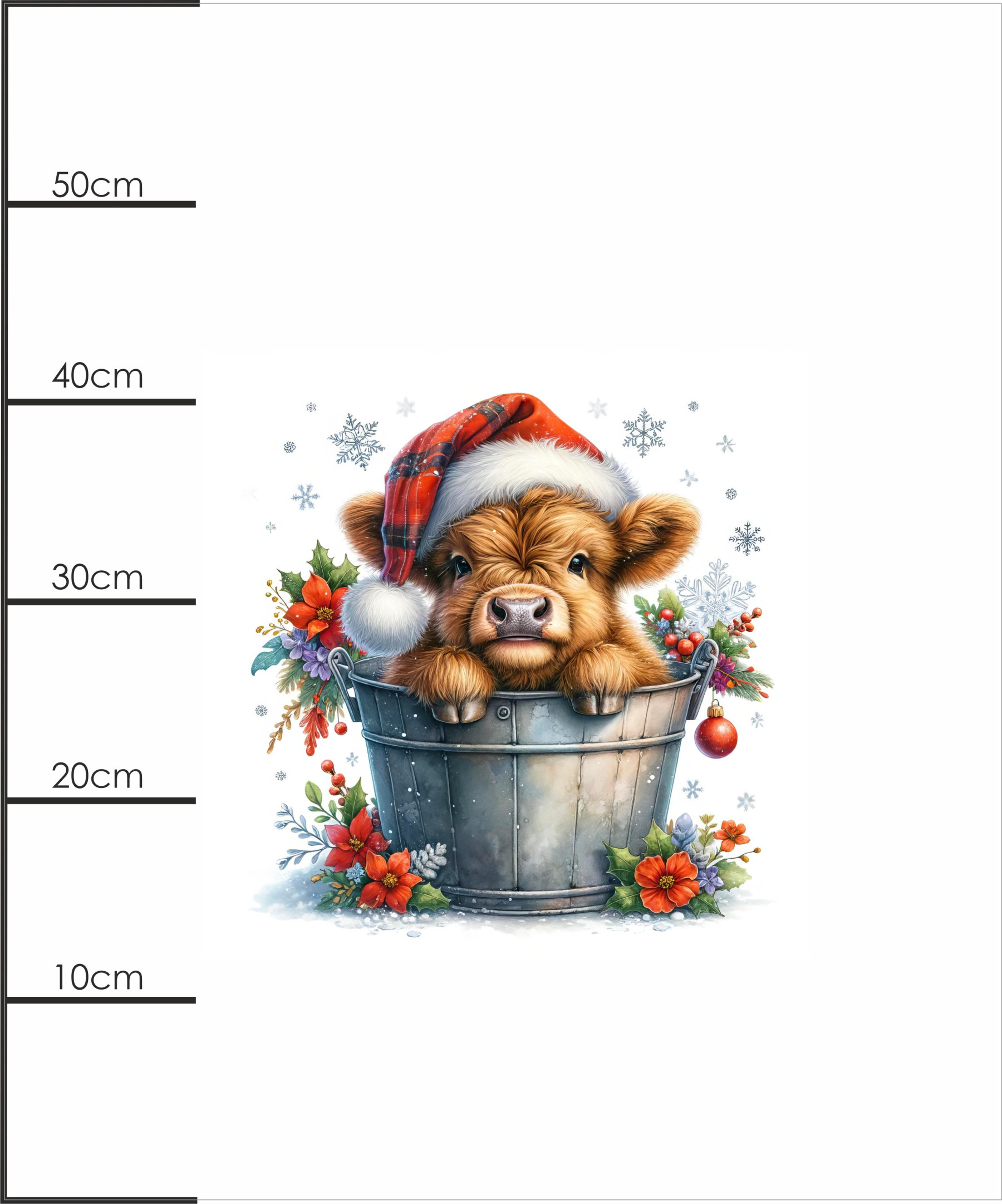 Christmas animal wz. 2 - panel (60cm x 50cm) Wintersweat angeraut mit Elastan ITY