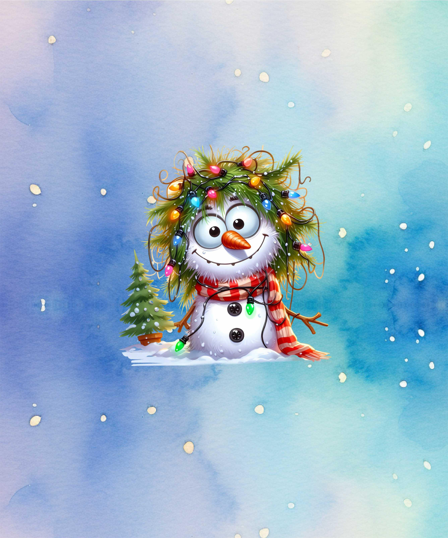 Christmas animal wz. 8 - panel (60cm x 50cm) Wintersweat angeraut mit Elastan ITY