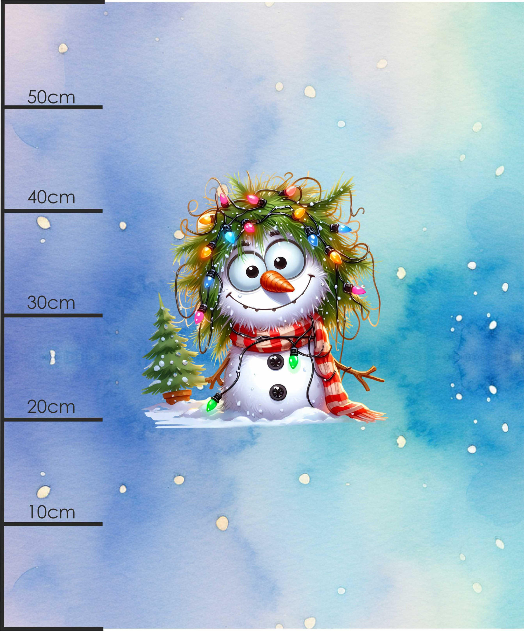Christmas animal wz. 8 - panel (60cm x 50cm) Wintersweat angeraut mit Elastan ITY