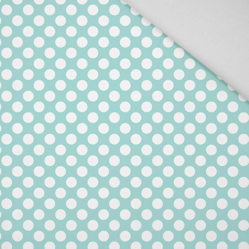 WEIßE TUPFEN / minze - HOME DECOR PREMIUM Webware