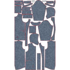 HERRENPARKA (TOM) - LEINEN / jeans - Nähset M