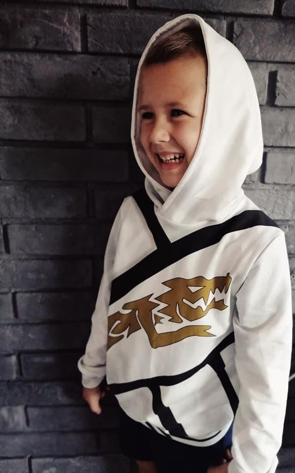 KINDER HOODIE (ALEX) - EULE / ZAUBER DAMASCO m. 1 (ZAUBERSCHULE) - Nähset