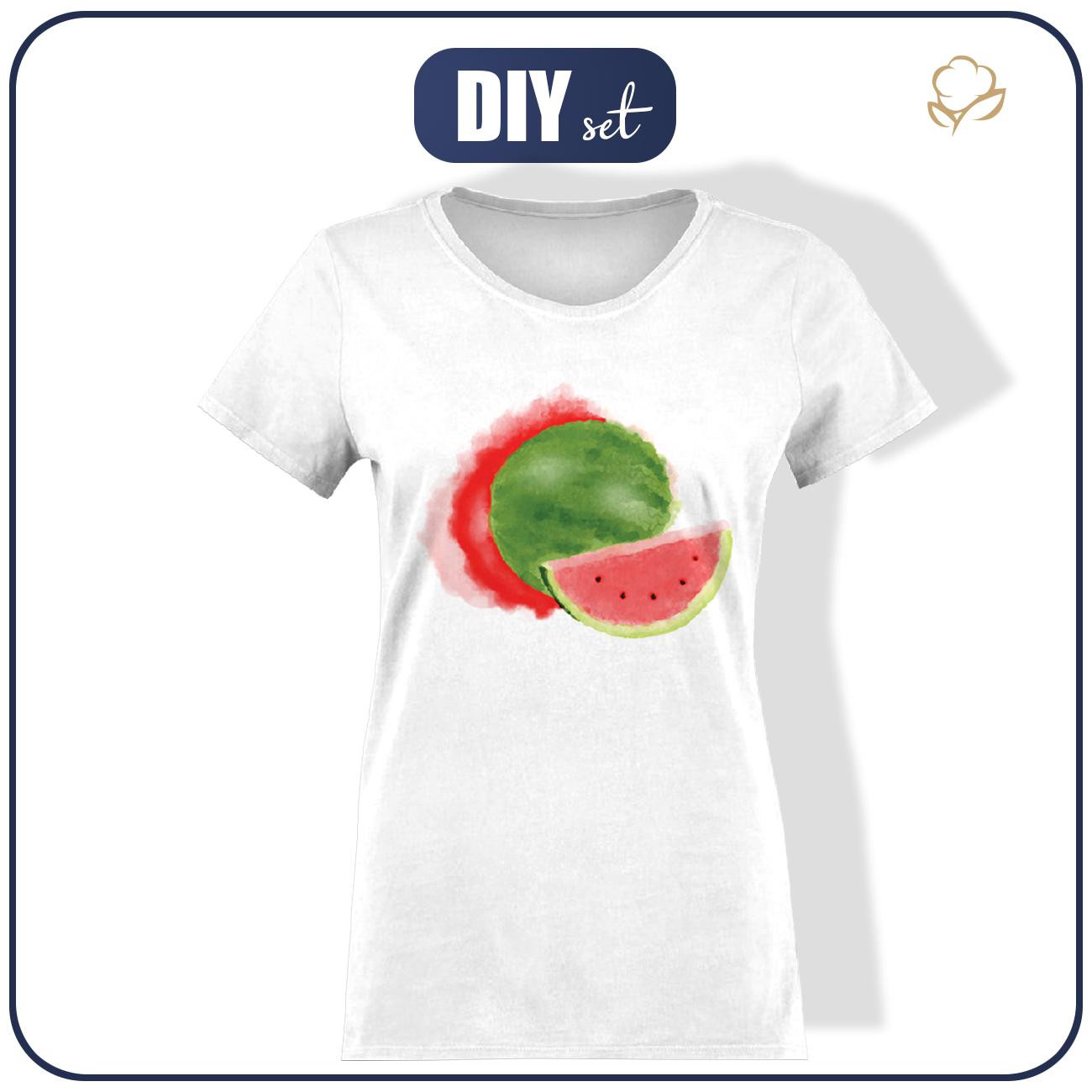 DAMEN T-SHIRT - WASSERMELONE - Nähset