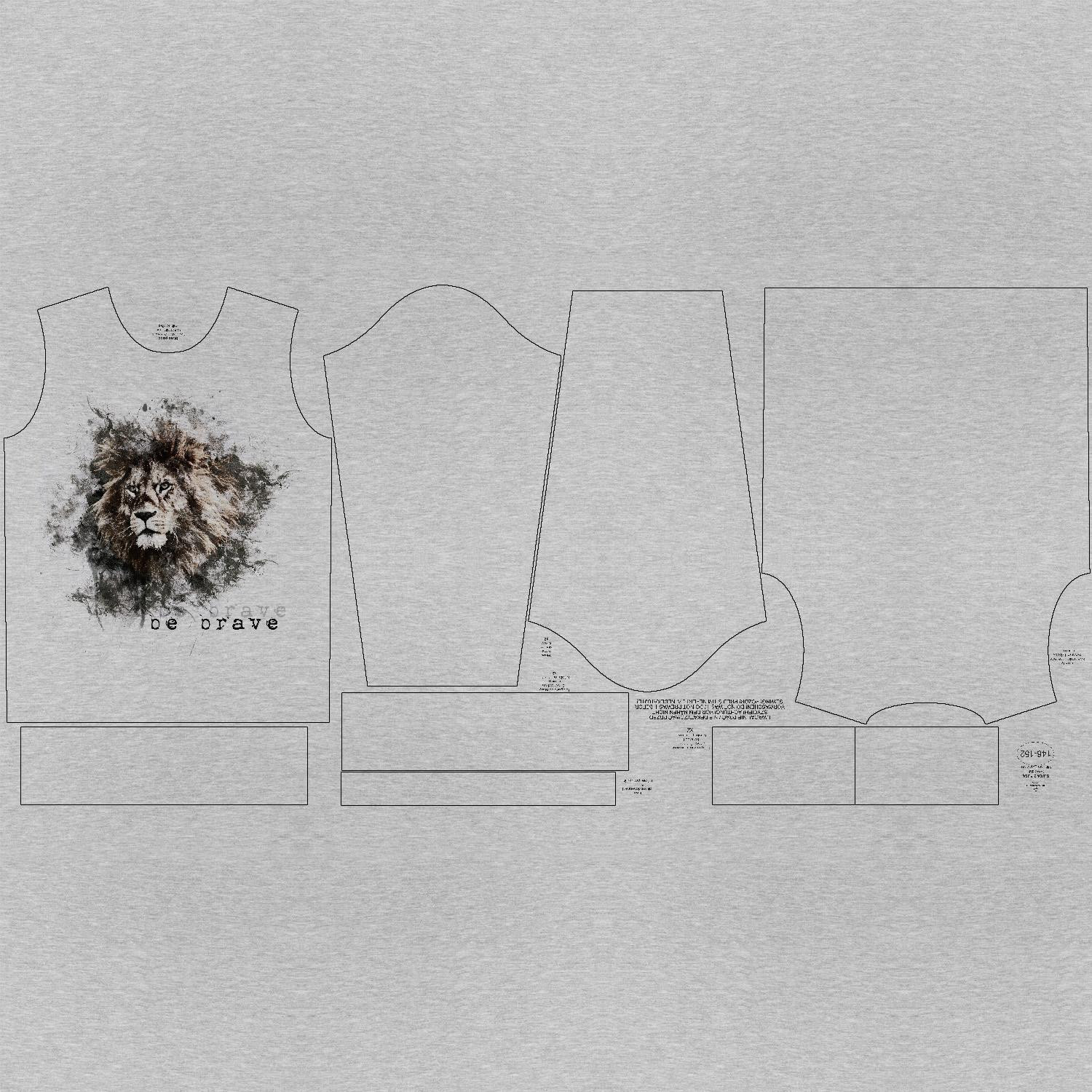 Kinder-Sweatshirts (NOE) - BE BRAVE (BE YOURSELF) / M-01 melange hellgrau - Sommersweat