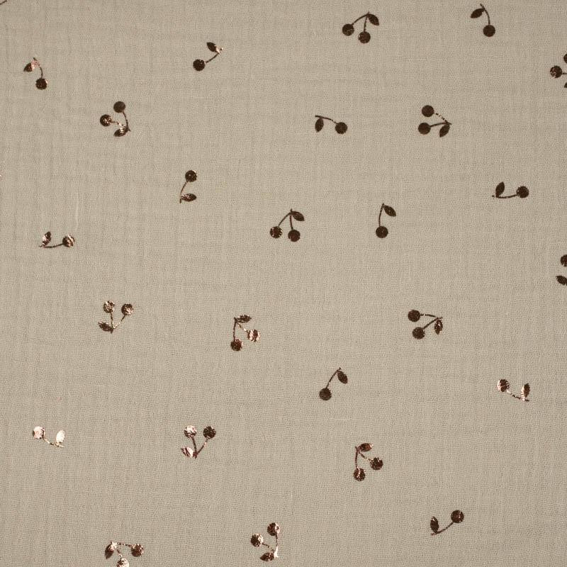 GOLDENE KIRSCHEN / beige - Baumwoll Musselin
