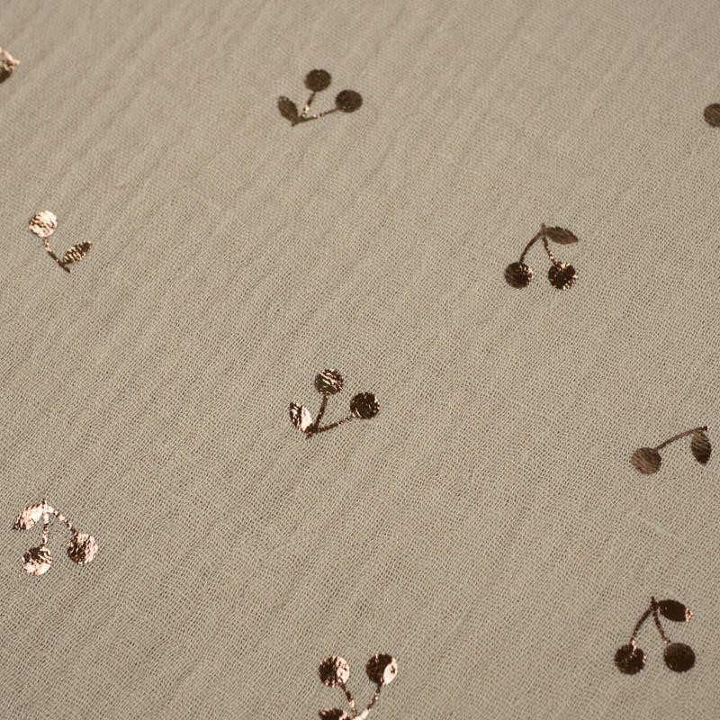 GOLDENE KIRSCHEN / beige - Baumwoll Musselin