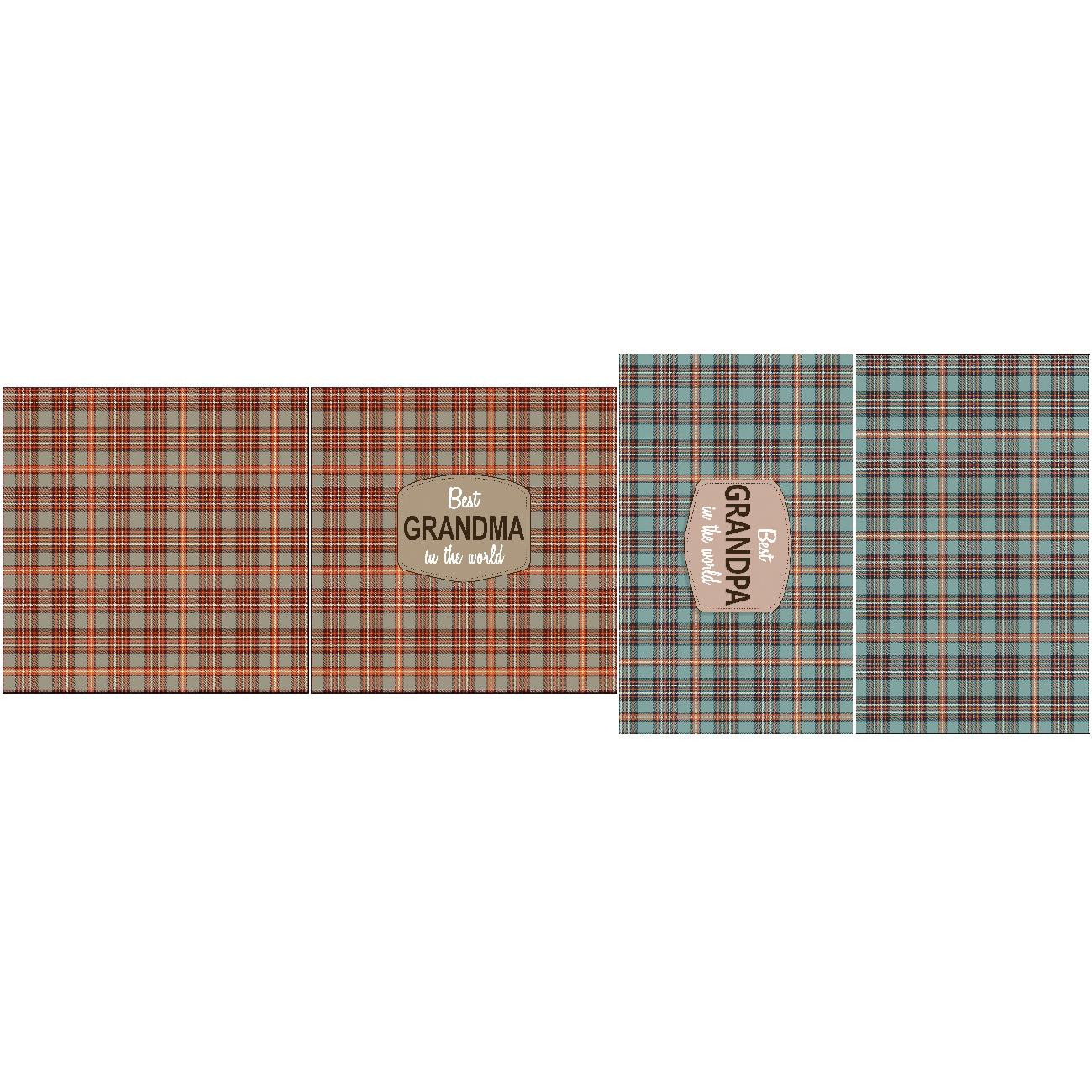DEKO-KOPFKISSEN - Best Grandma / Best Grandpa in the World / karo retro