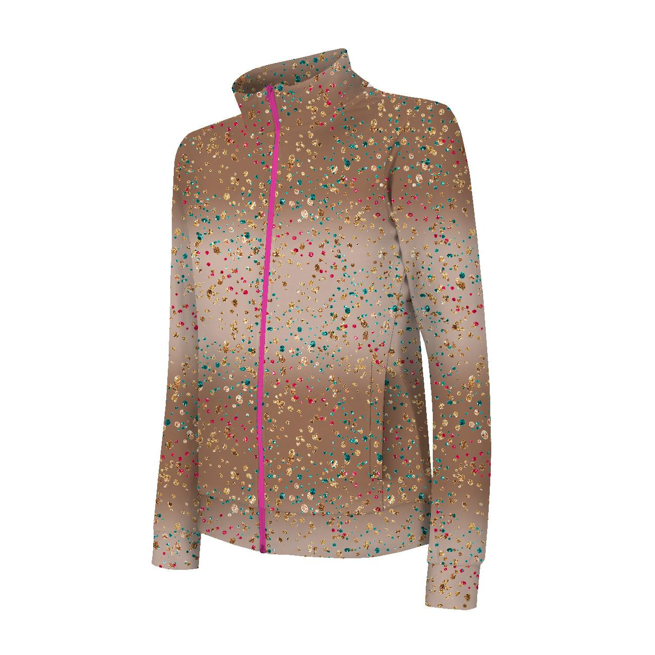 “MAX” KINDER TRAININGSJACKE - GLITTER MIX (GLITTER HERBST) - Maschenware mit kurzem Flor