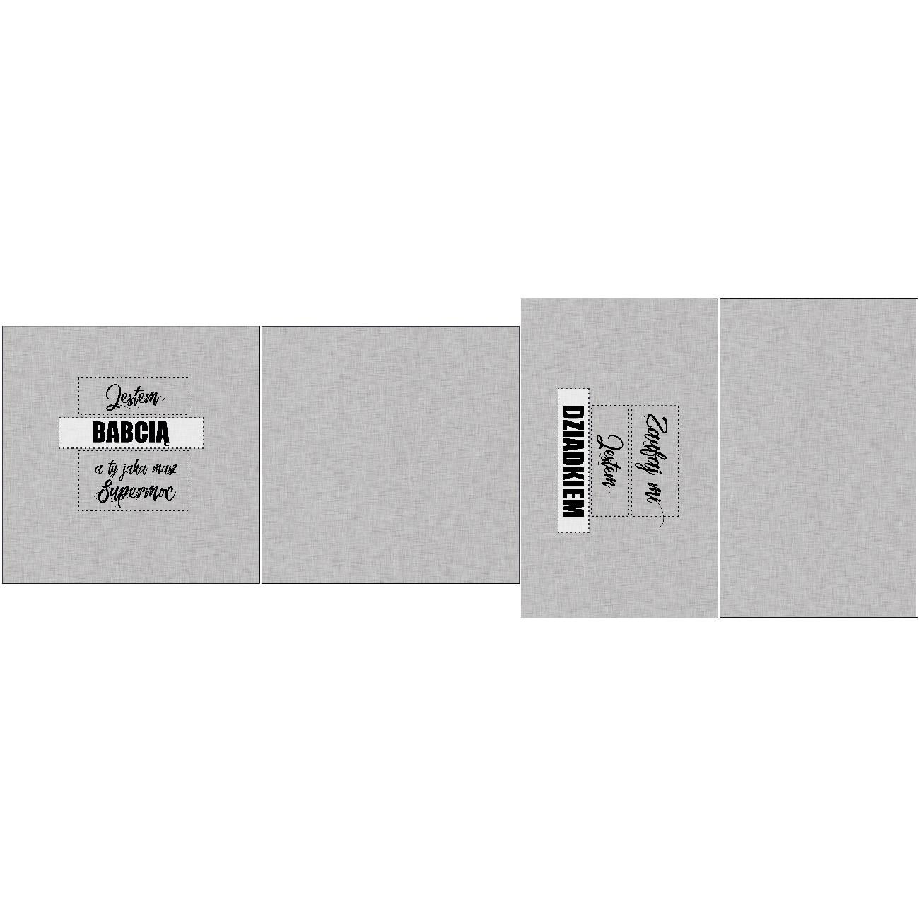 DEKO-KOPFKISSEN - Jestem Babcią a jaką TY masz Supermoc?/ grau