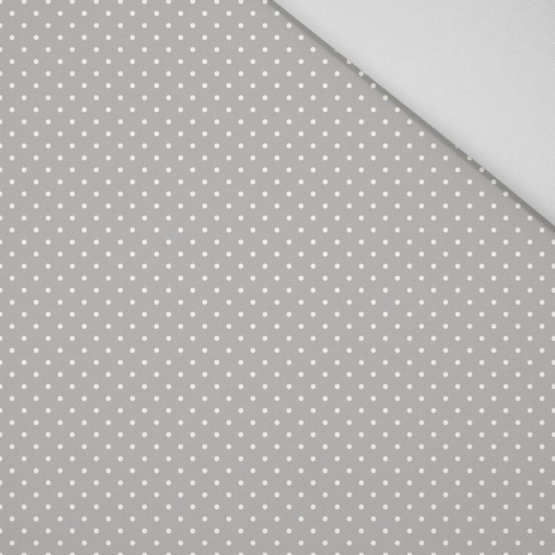 WEIßE PUNKTE / grau - HOME DECOR PREMIUM Webware