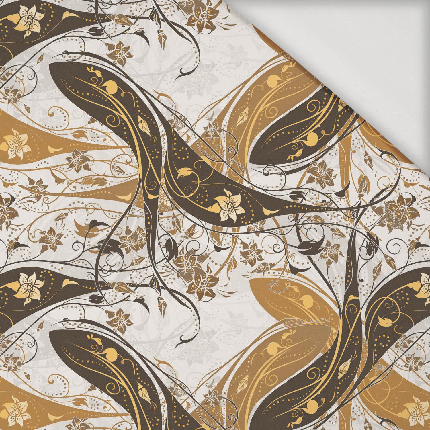 BLUMEN Motiv 3 (gold) - Viskose Jersey