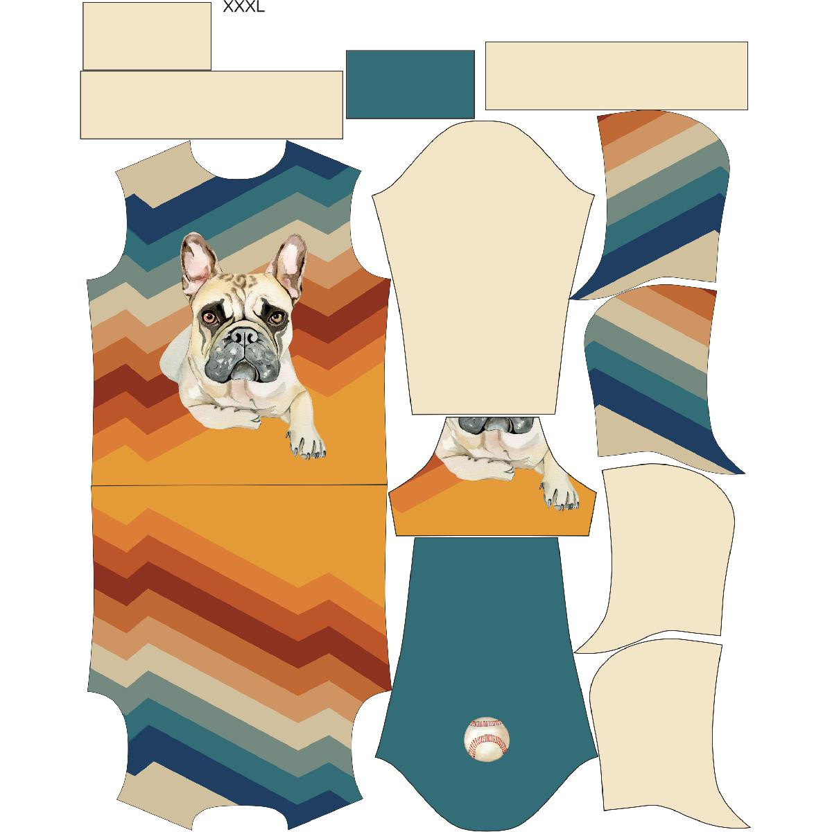 HERREN HOODIE (COLORADO) - BULLDOG / STREIFEN - Nähset