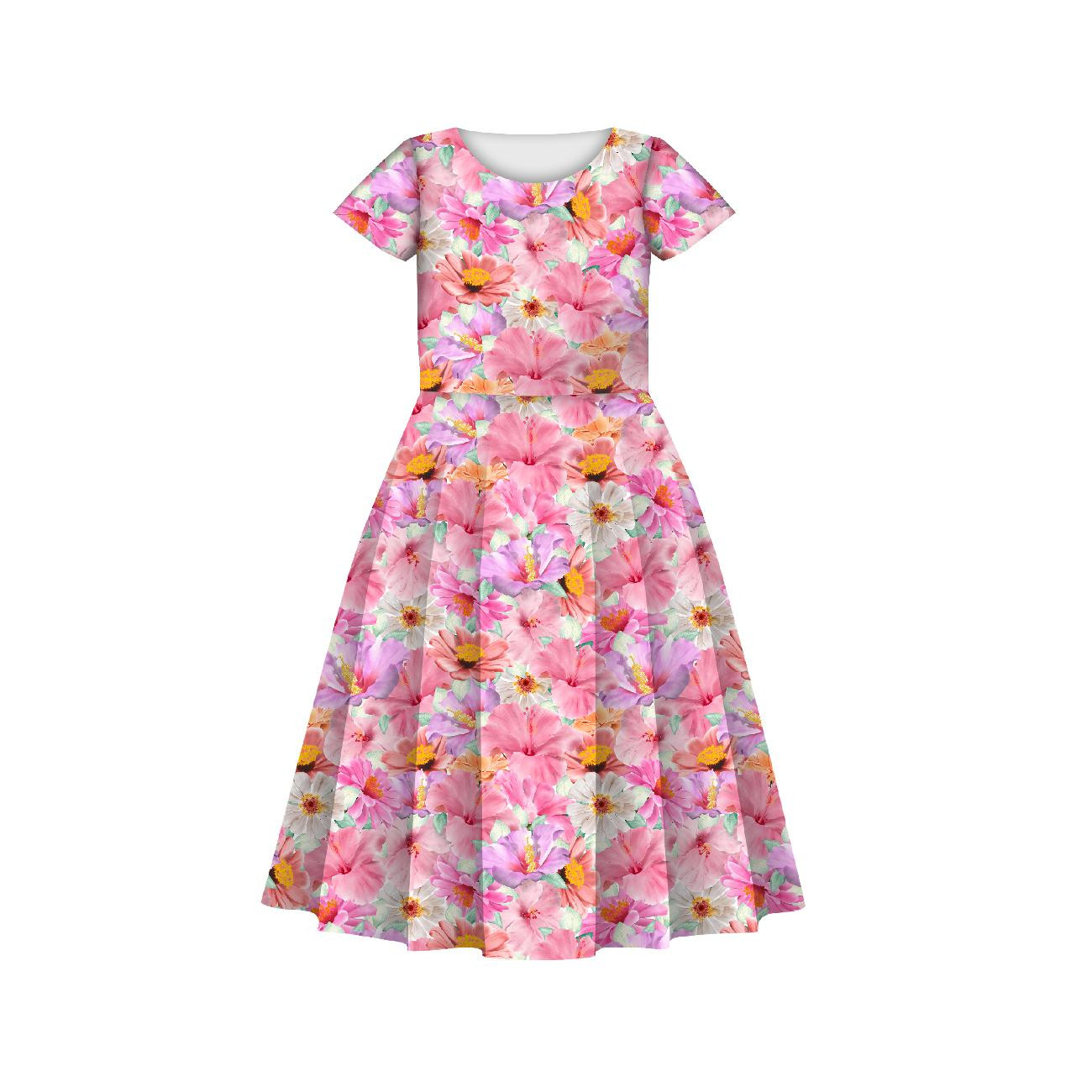 KINDER KLEID "MIA" - STOCKROSEN - Nähset