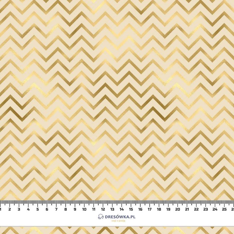 GOLDENE  ZICKZACK (GOLDENER OZEAN) / beige - Baumwoll Webware