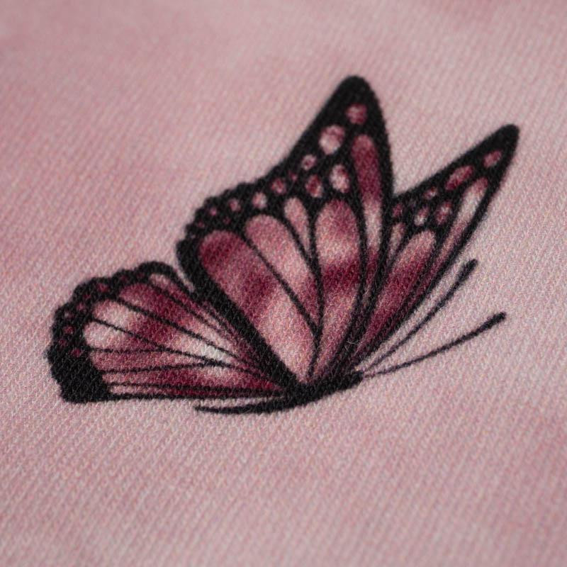 SCHMETTERLINGE (GLITTER SCHMETTERLINGE) / CAMOUFLAGE m. 2 (rosenquarz) - Sommersweat
