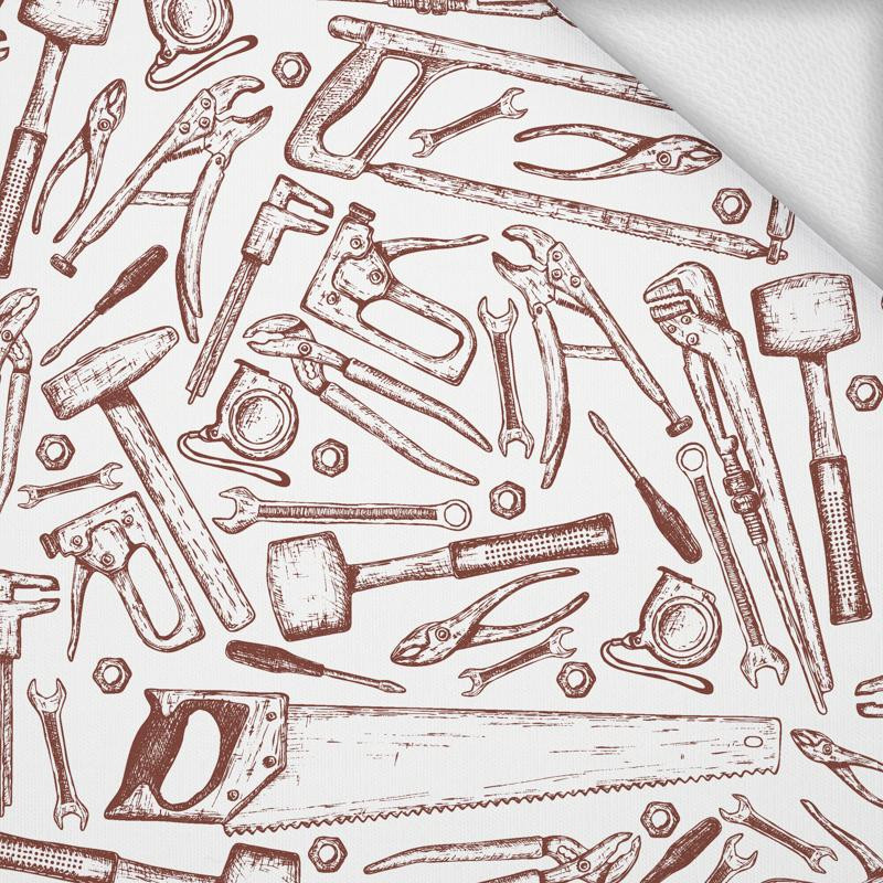 WERKZEUG / sepia - weiß - sommersweat 