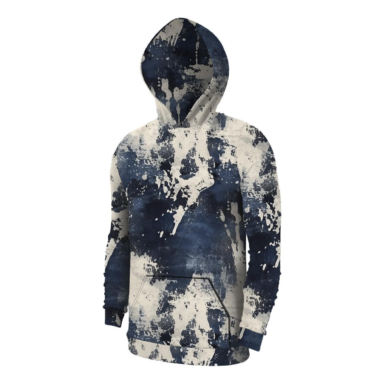 HERREN HOODIE (COLORADO) - NAVY GRUNGE wz. 1 - Nähset