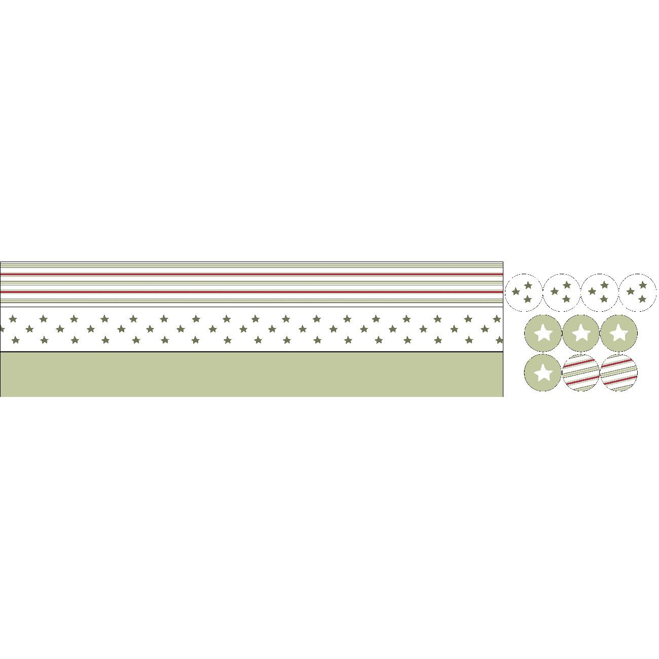 WEIHNACHTSKRANZ - STERNE UND RINGEL - Nähset