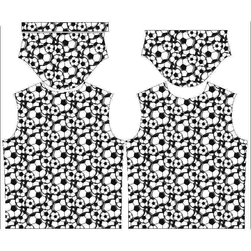 HERREN T-SHIRT - FUßBÄLLE / weiß - Single Jersey