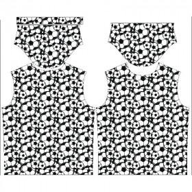 HERREN T-SHIRT M -  FUßBÄLLE / weiß - Single Jersey