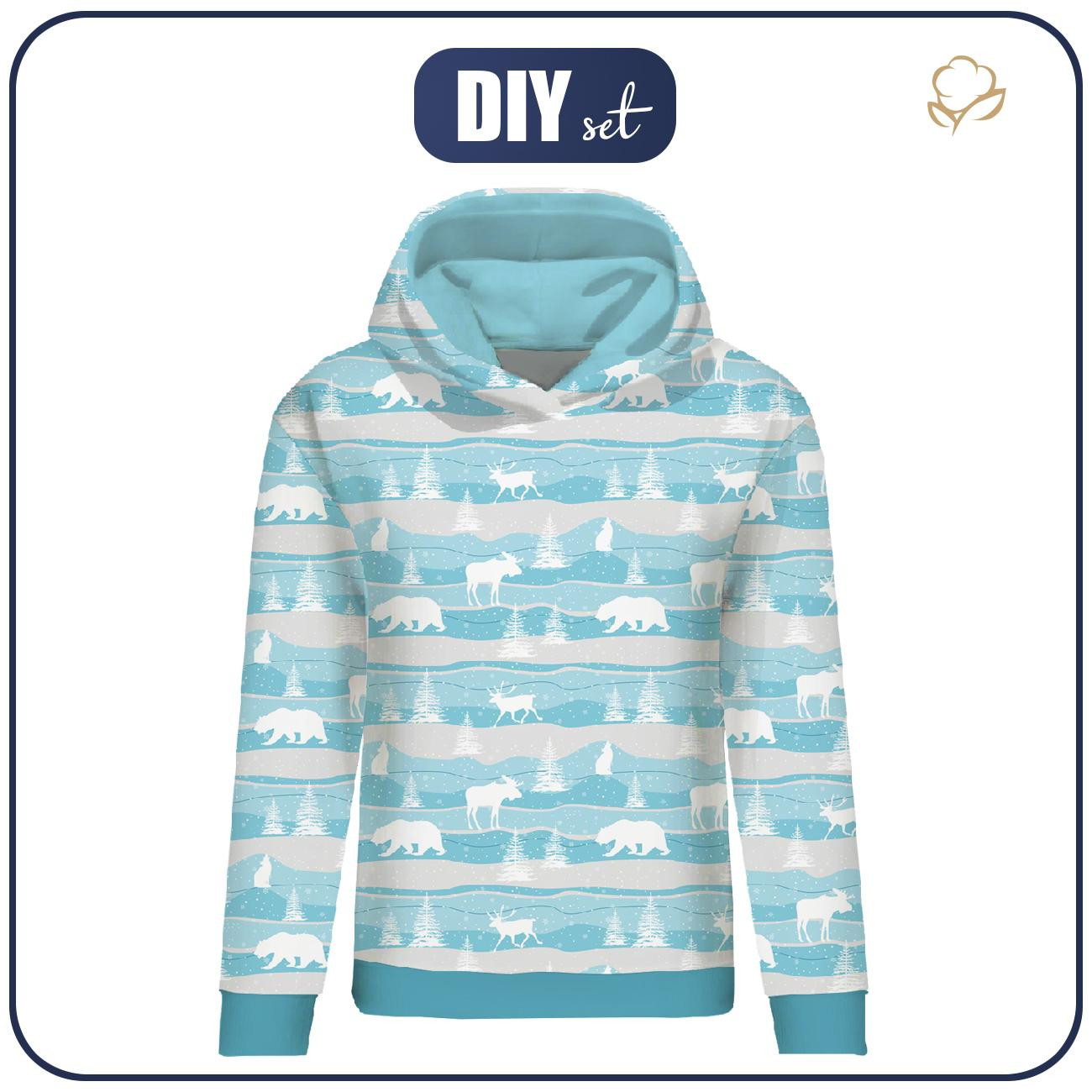 CLASSIC DAMEN HOODIE (POLA) - Alaska / hellblau - Sommersweat