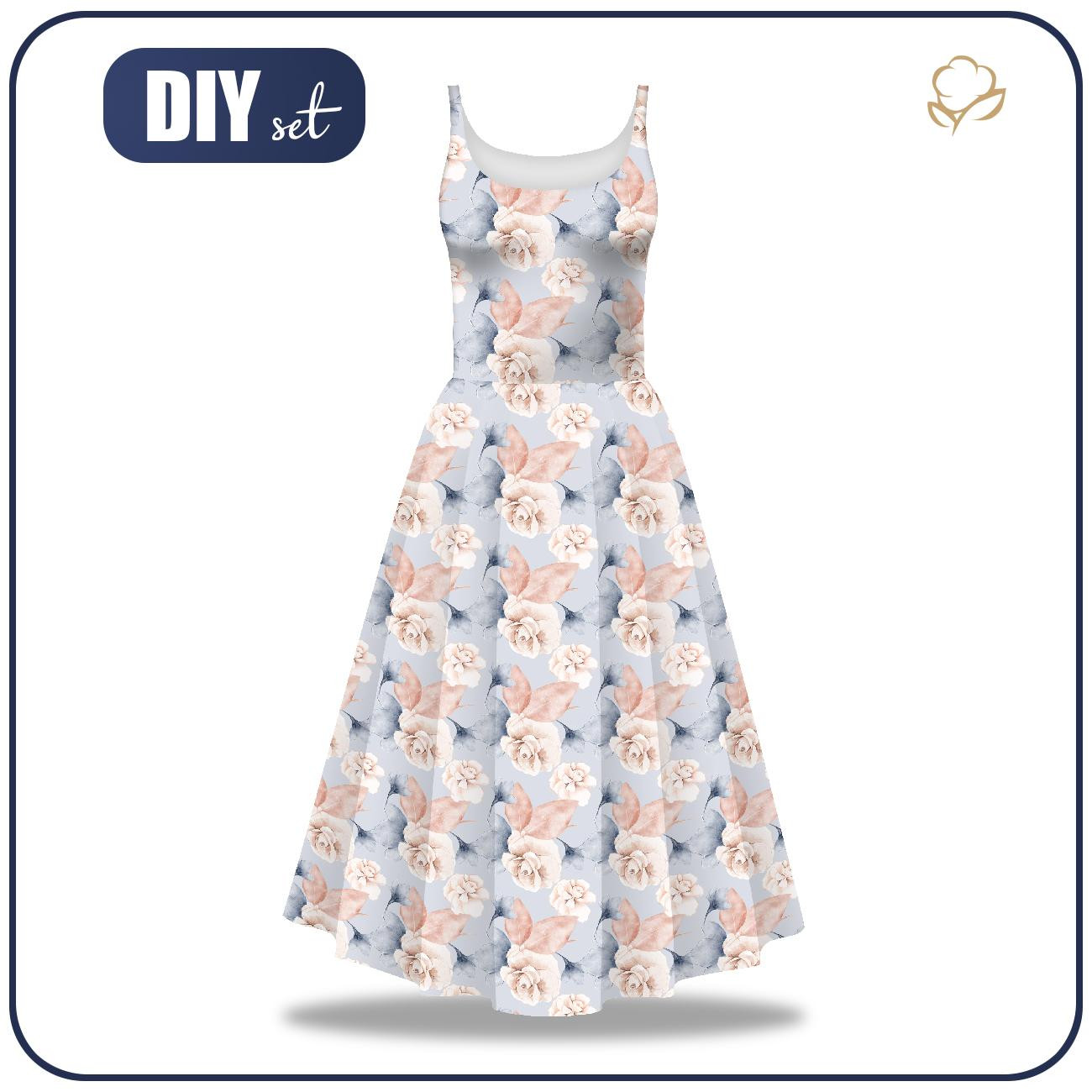 KLEID "ISABELLE" - RETRO FLOWERS M. 4 - Nähset