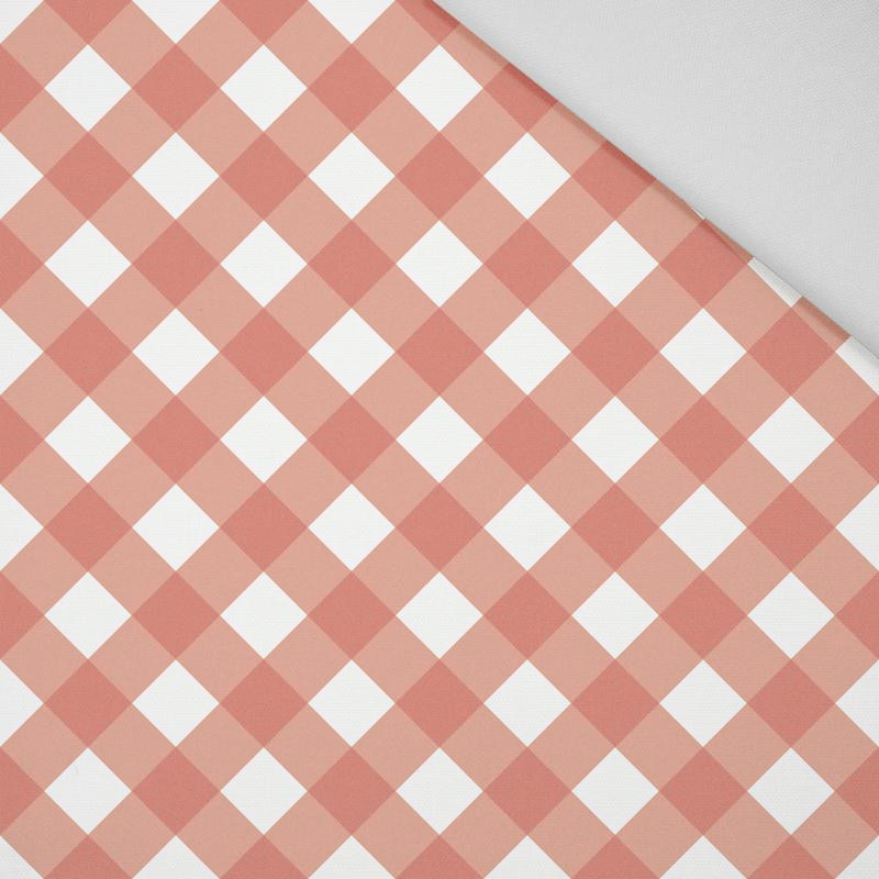 DIAGONALES KARO / rot - HOME DECOR PREMIUM Webware