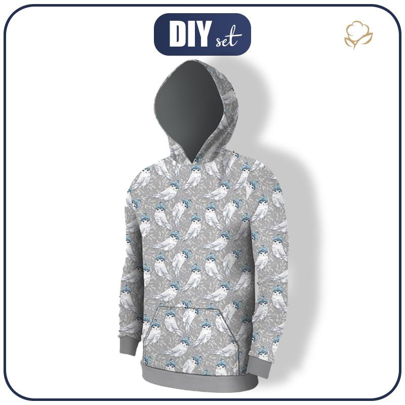 HERREN HOODIE (COLORADO) - EULEN MIT MÜTZEN (VERZAUBERTER WINTER) - Nähset