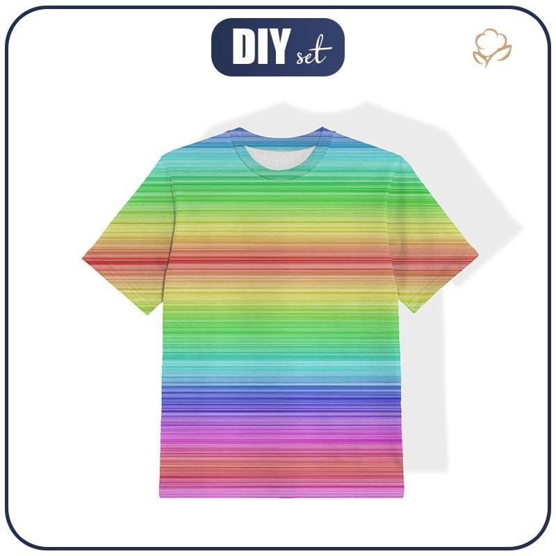 KINDER T-SHIRT- REGENBOGEN STREIFEN Ms.1 -  Single Jersey