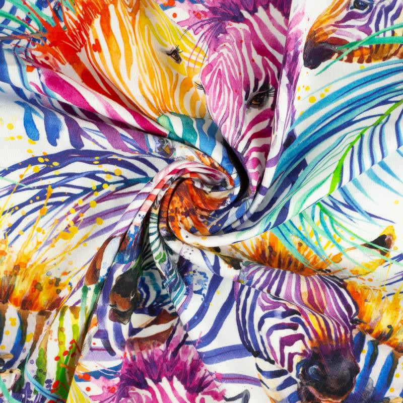ZEBRA (regenbogenfarbig) / weiß -  Sommersweat