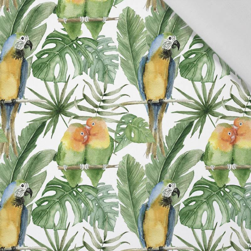 PAPAGEIE m. 2 / weiß (JUNGLE) - Baumwoll Webware